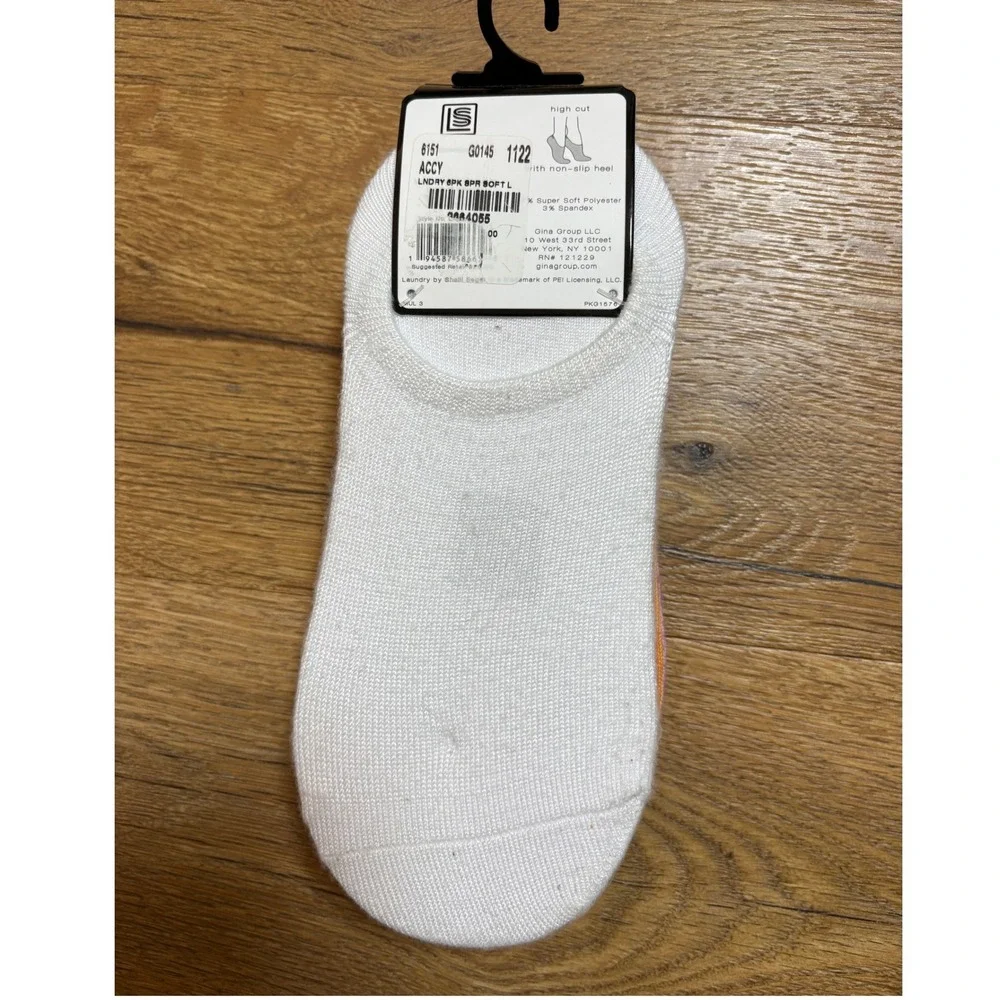 Laundry by Shelli 6 Pack Super Soft Sneaker Liners No Show Socks Multi Color